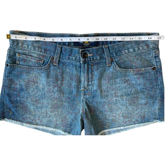 Lucky Brand Riley Shorts Wild Flower Paisley Denim Cutoffs - Size 8 / 29 - Picture 6 of 13